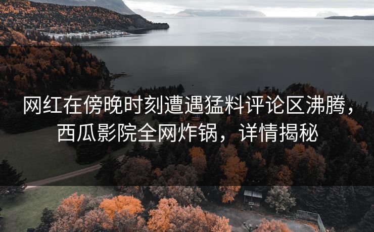 网红在傍晚时刻遭遇猛料评论区沸腾,西瓜影院全网炸锅,详情揭秘 网红在傍晚时刻遭遇猛料评论区沸腾,西瓜影院全网炸锅,详情揭秘